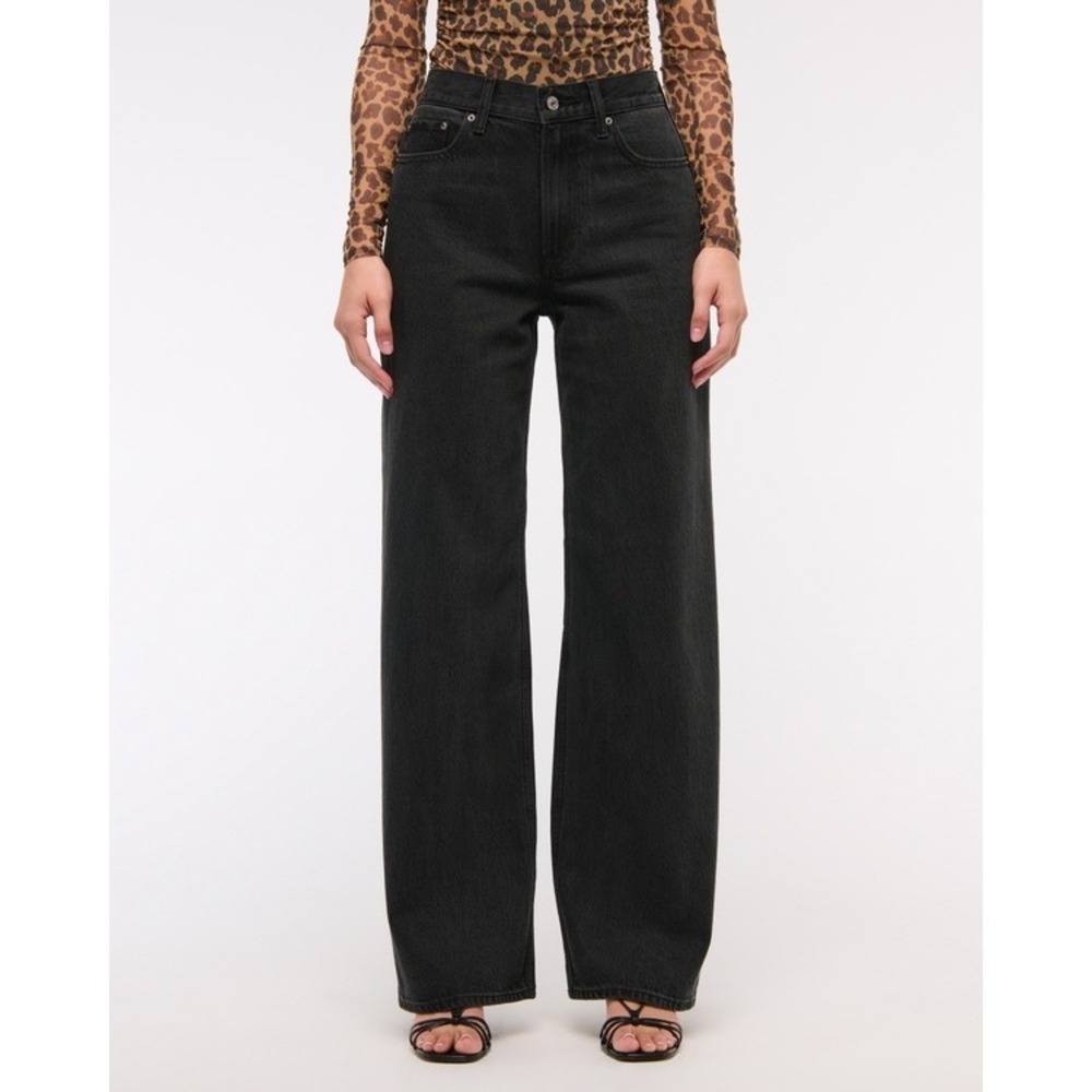 Abercrombie & Fitch Black Wide Leg Jeans